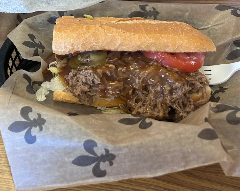 Loaded roast beef po-boy from Chateau Orleans Po-Boys