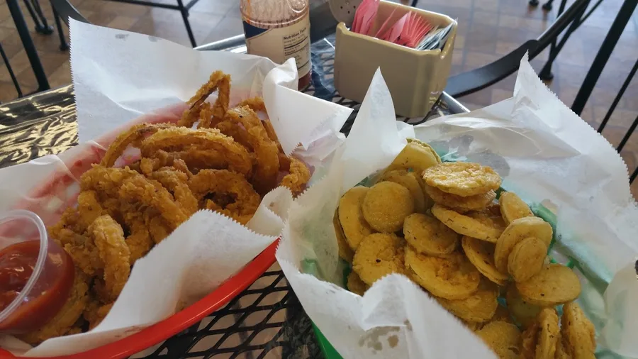 Onion rings and sides from Chateau Orleans Po-Boys